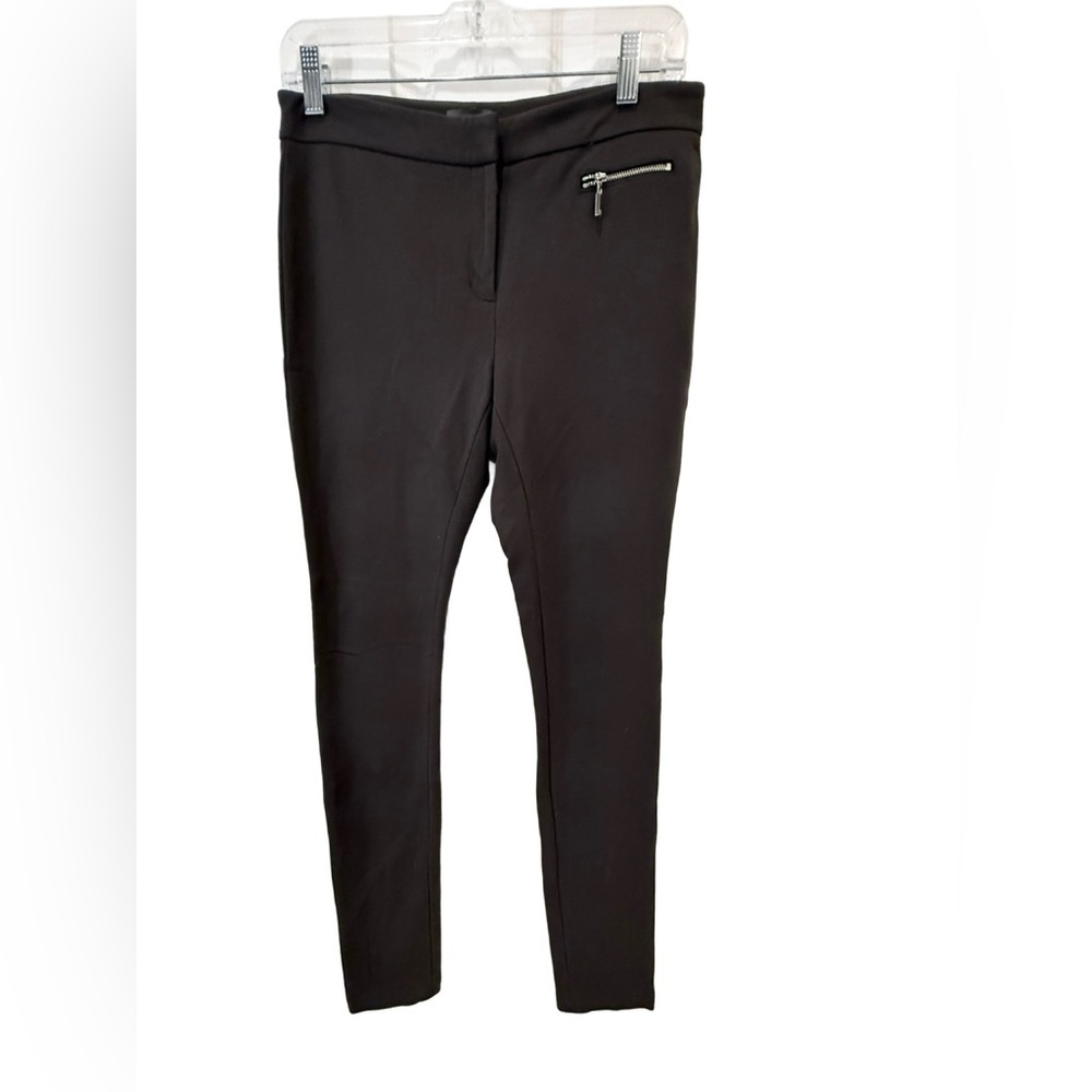 Vince Camuto Brown Skinny Pants with Zipper Accent